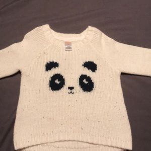 Adorable panda face sweater